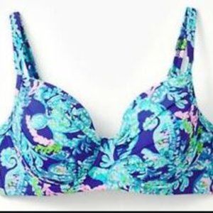 NWT Lilly Pulitzer Kailene bikini top sz 36DD